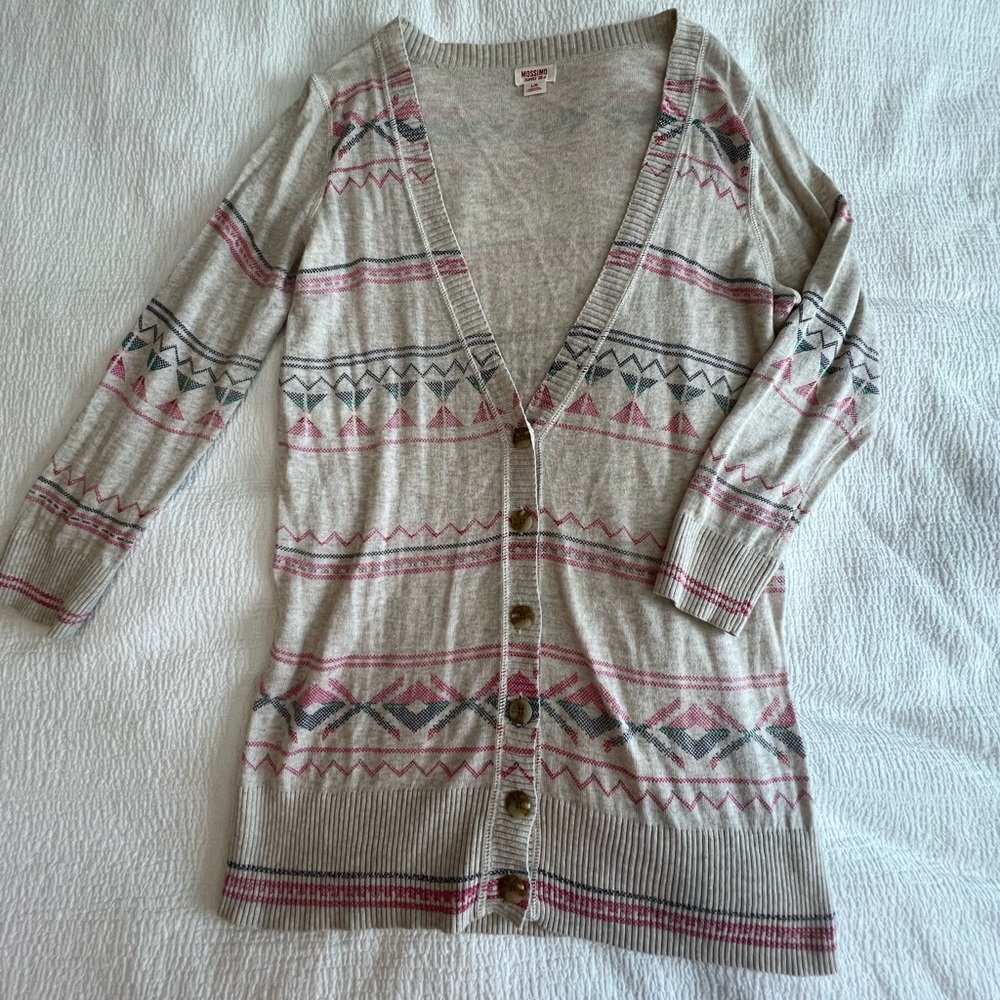 Cream Embroidered Cardigan